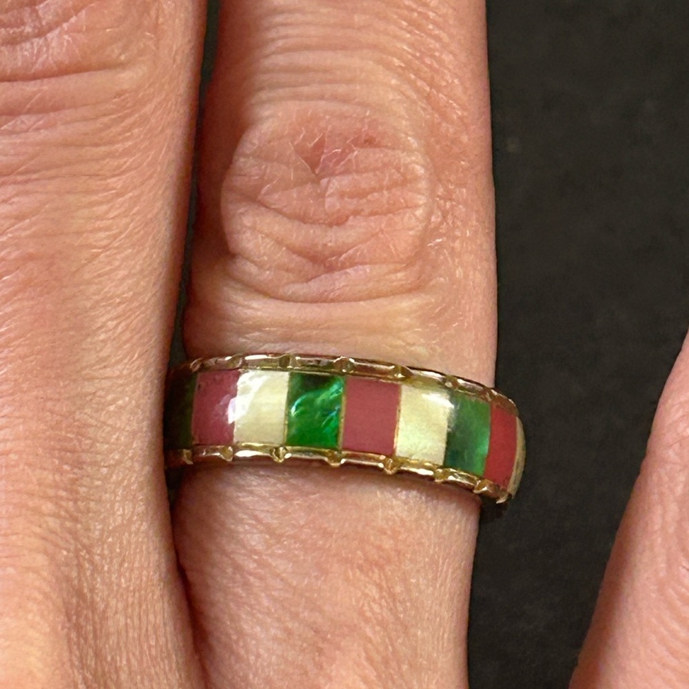 VINTAGE RING STRIPES MULTICOLOURED WOMEN’S - Picture 2 of 3